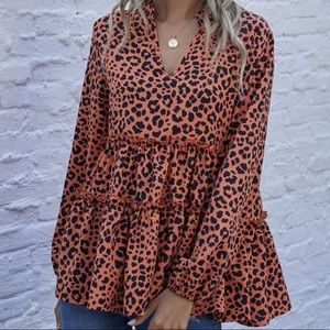 Animal print blouse